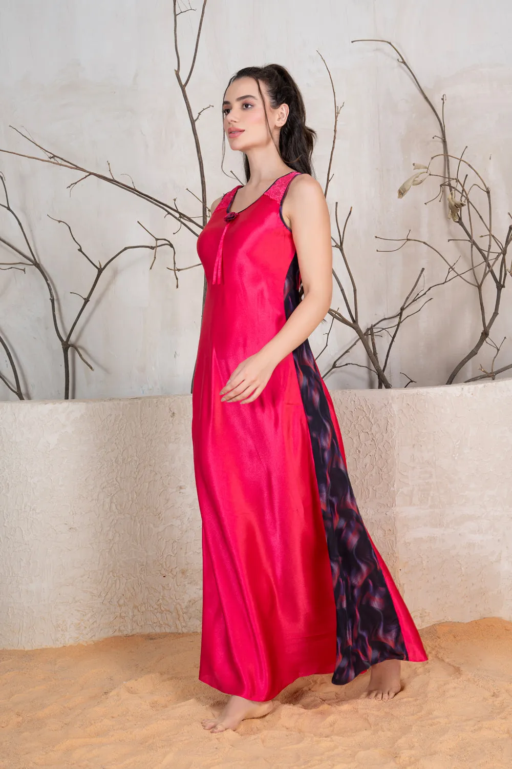 Sleeveless Satin Nightdress