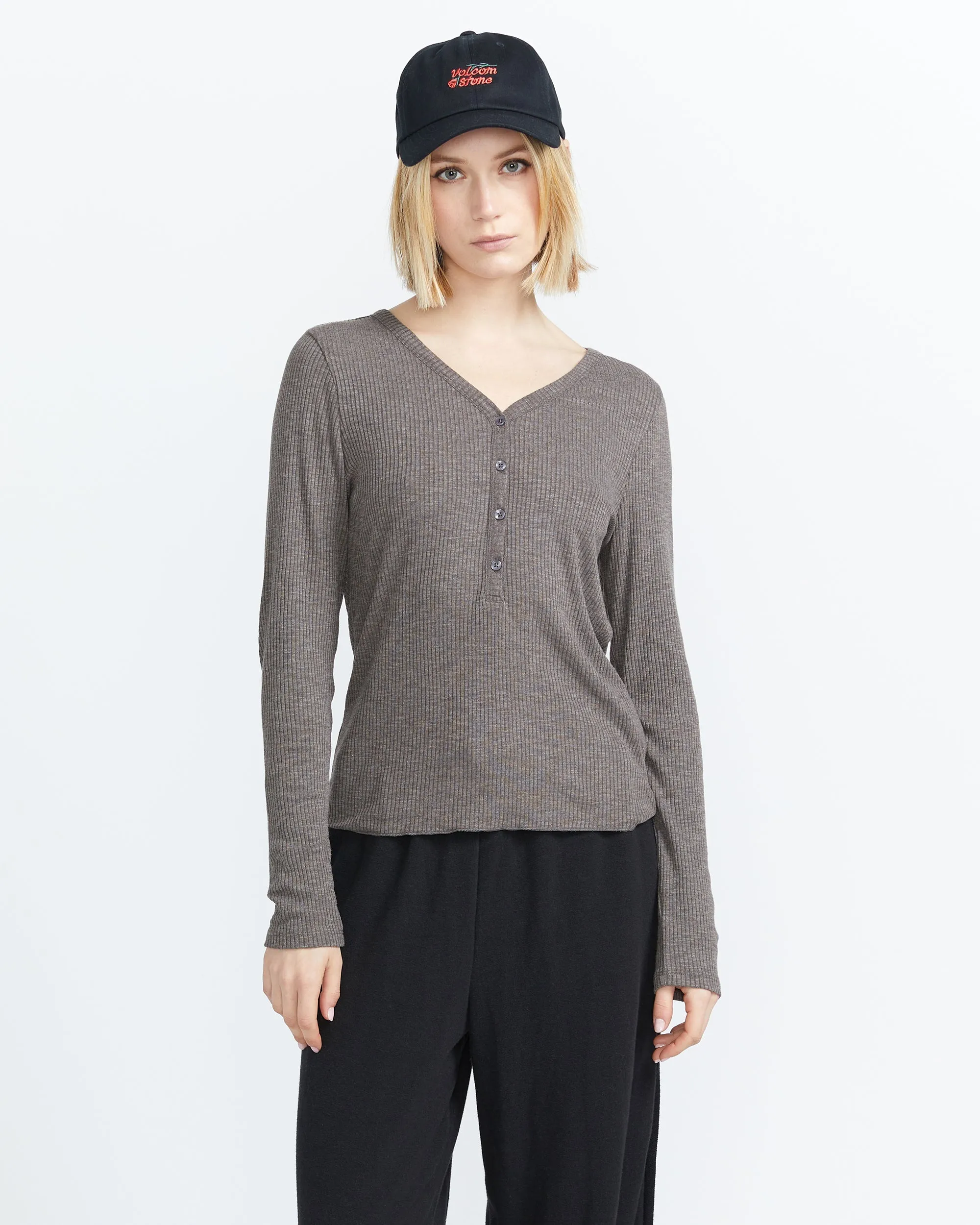 Stone Mtn Mama Long Sleeve Top - Dark Grey