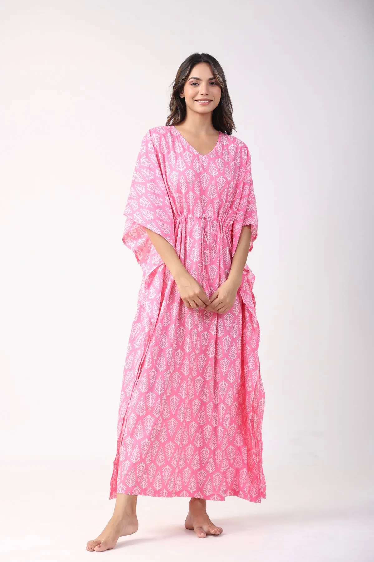 Summer Bloom Cotton Kaftan