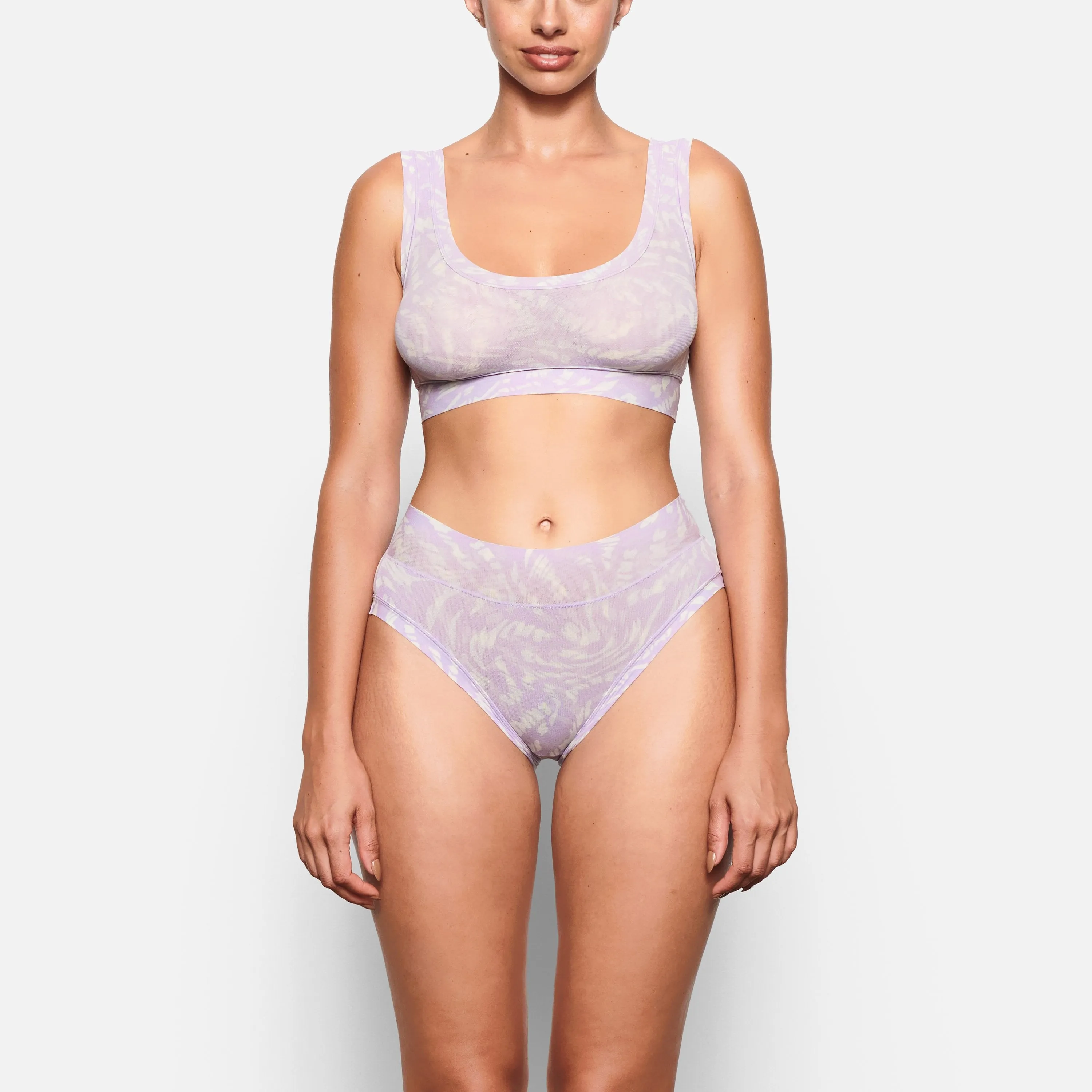 SUMMER MESH SCOOP BRALETTE | LILAC SWIRL