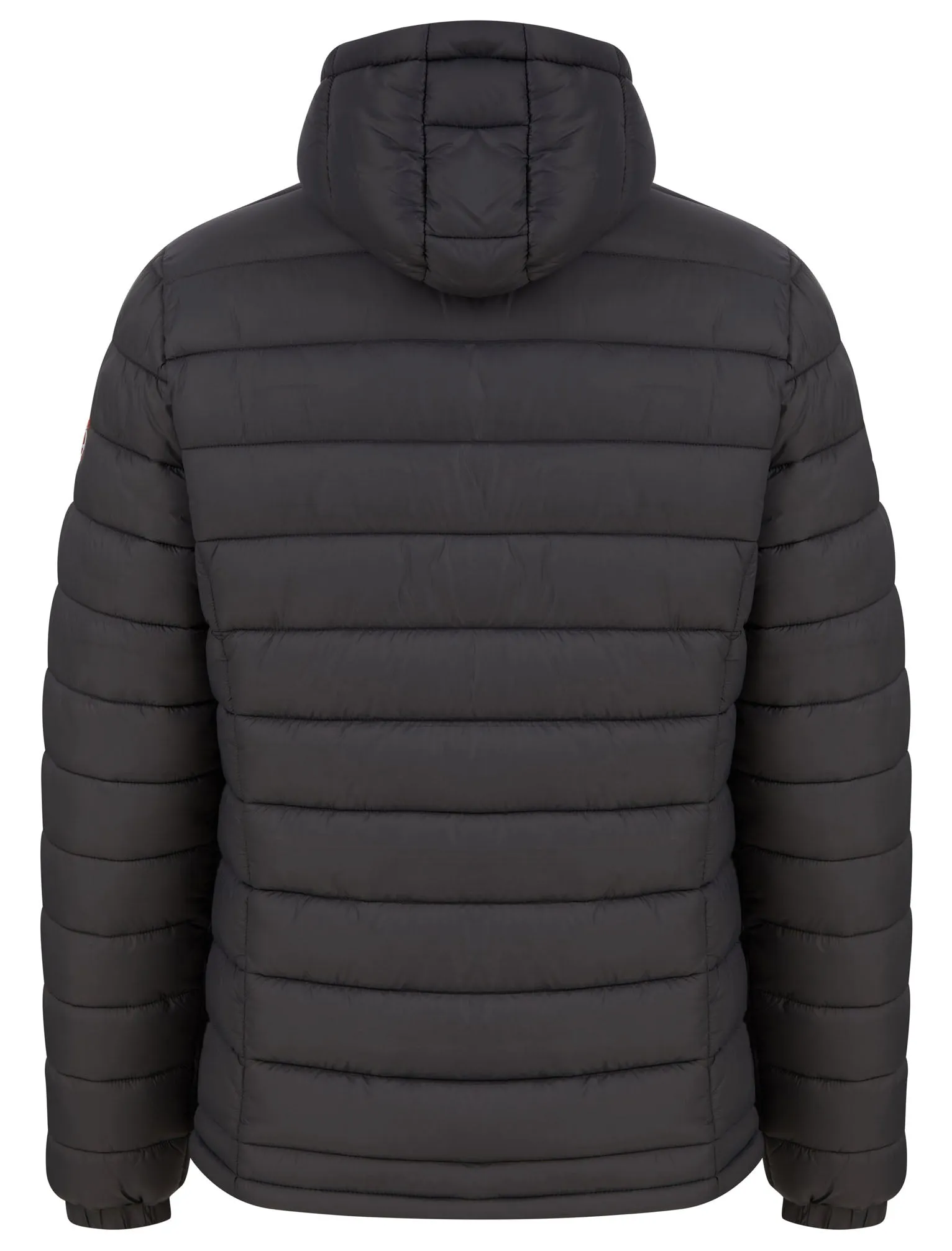 Talasi Colour Block Quilted Puffer Jacket with Fleece Lined Hood in Asphalt Grey - Tokyo Laundry Active Tech