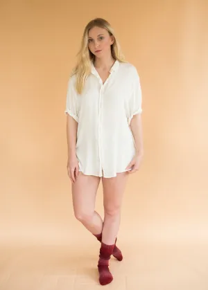 The Mockingbird Lounge Set - Women’s all White Pajama Set