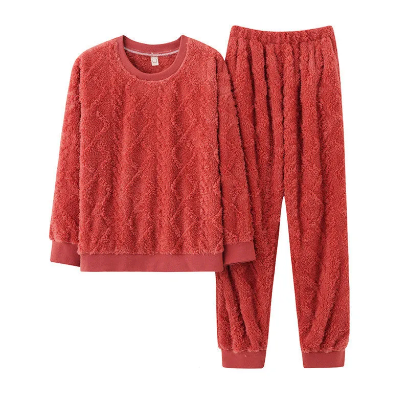 Thick Jacquard Fleece Loungewear