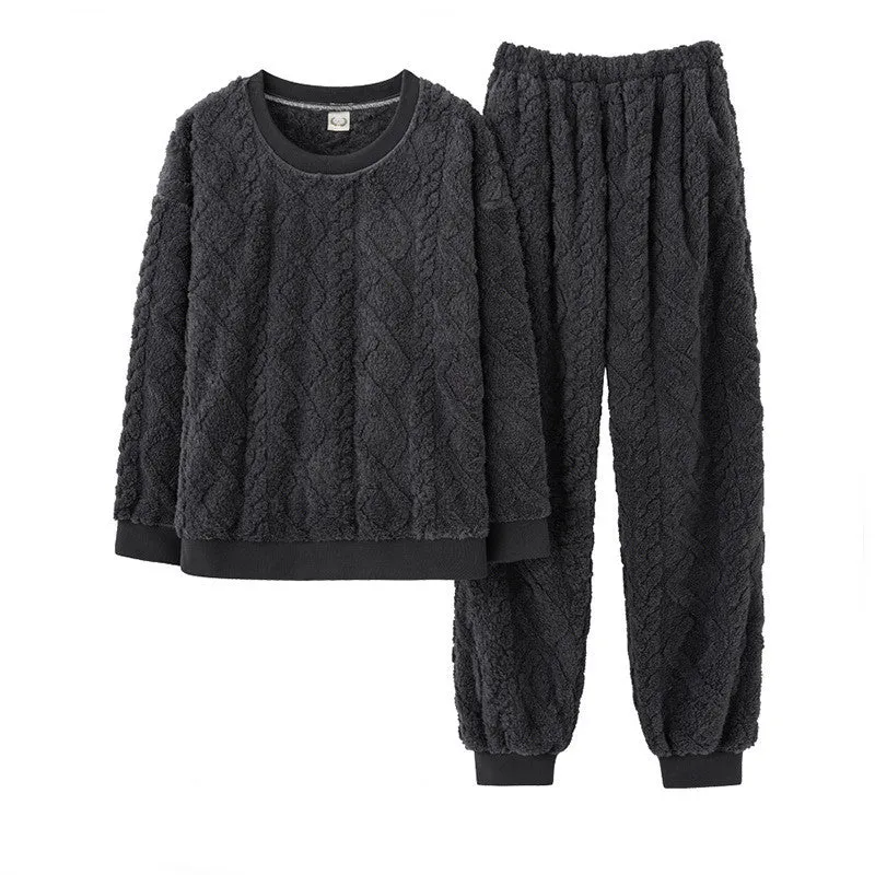 Thick Jacquard Fleece Loungewear