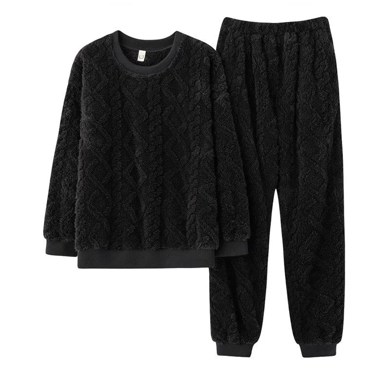 Thick Jacquard Fleece Loungewear