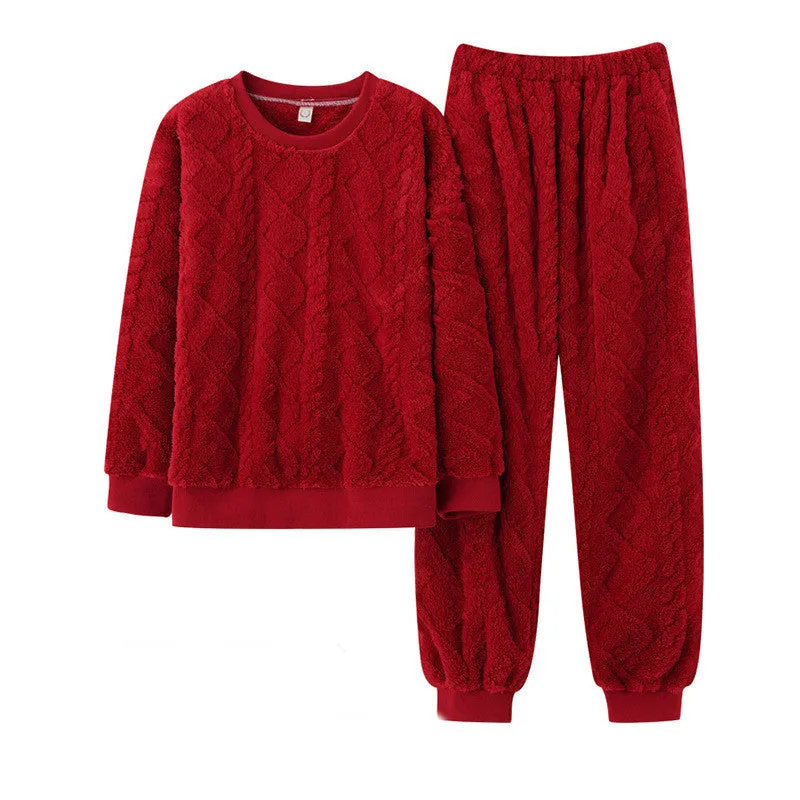 Thick Jacquard Fleece Loungewear