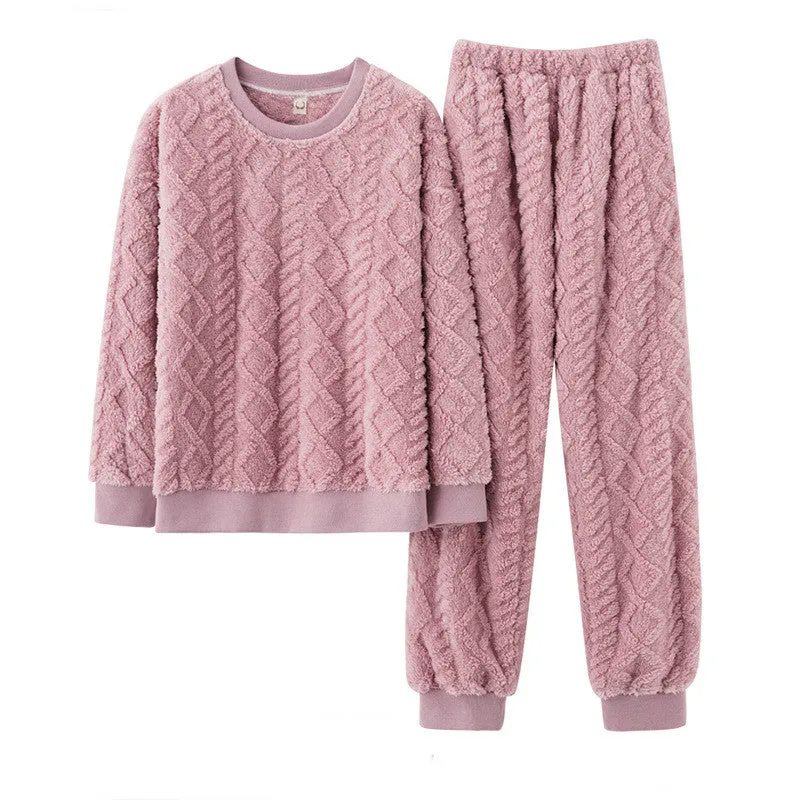 Thick Jacquard Fleece Loungewear