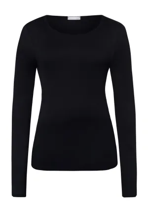 Ultralight Cotton Round Neck Top | Black 71347-019