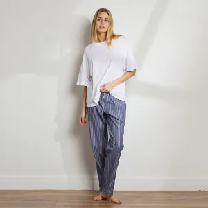 Unisex Striped Cotton Boyfriend Pant