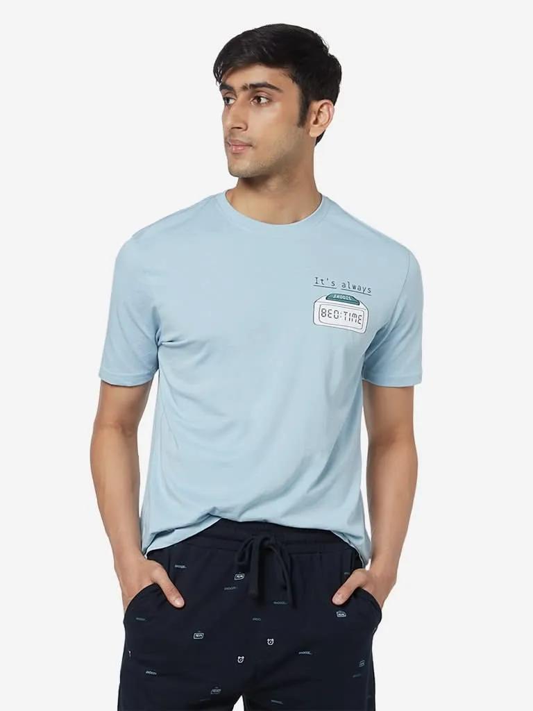 WES Lounge Light Blue Relaxed-Fit T-Shirt