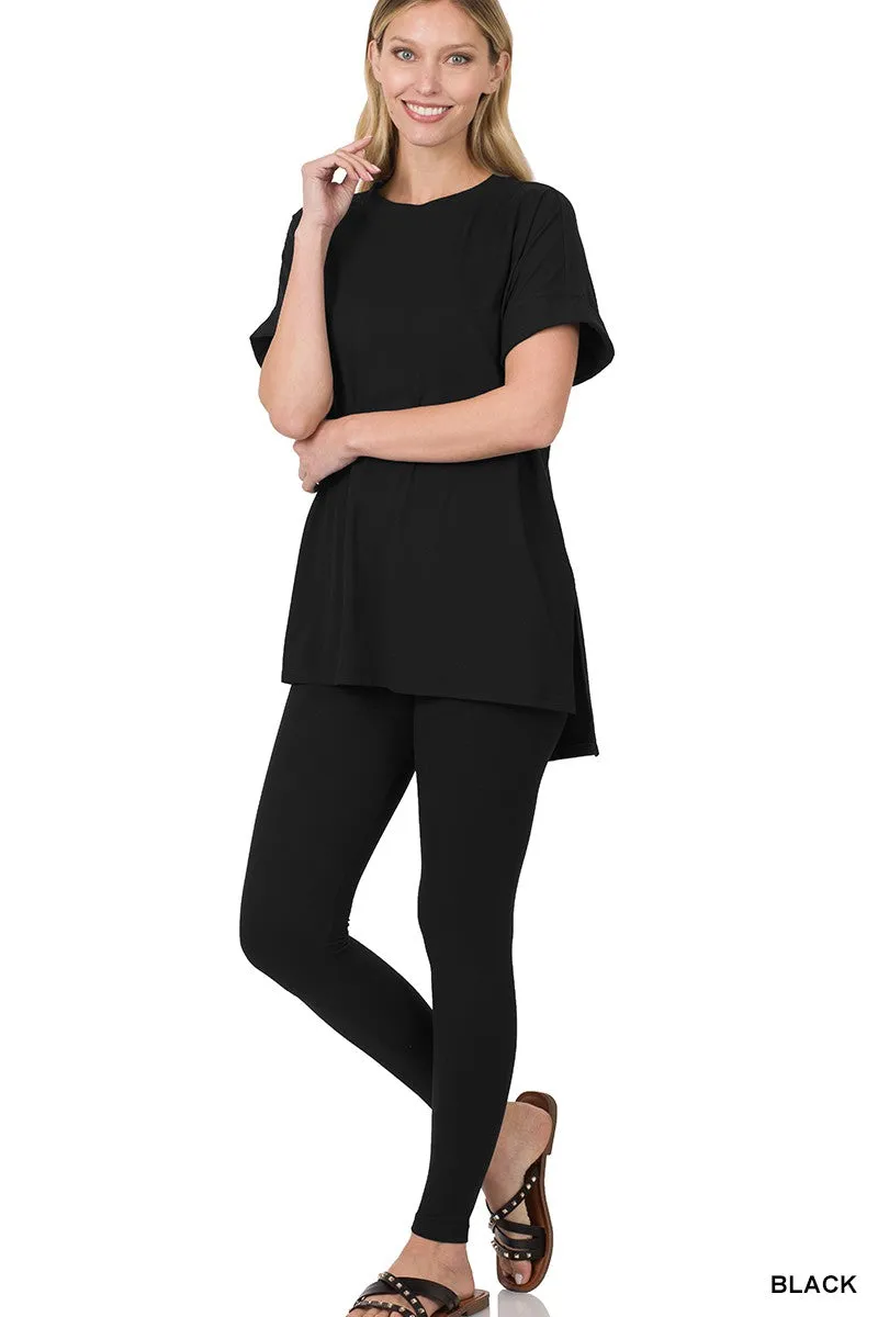 What You've Been Waiting For Loungewear Set - Black