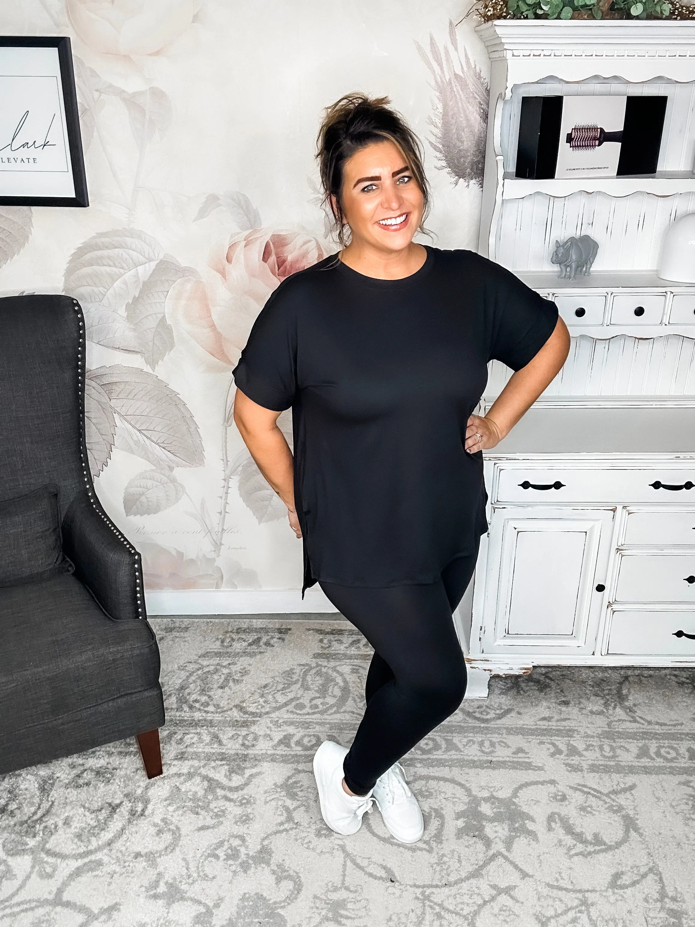 What You've Been Waiting For Loungewear Set - Black