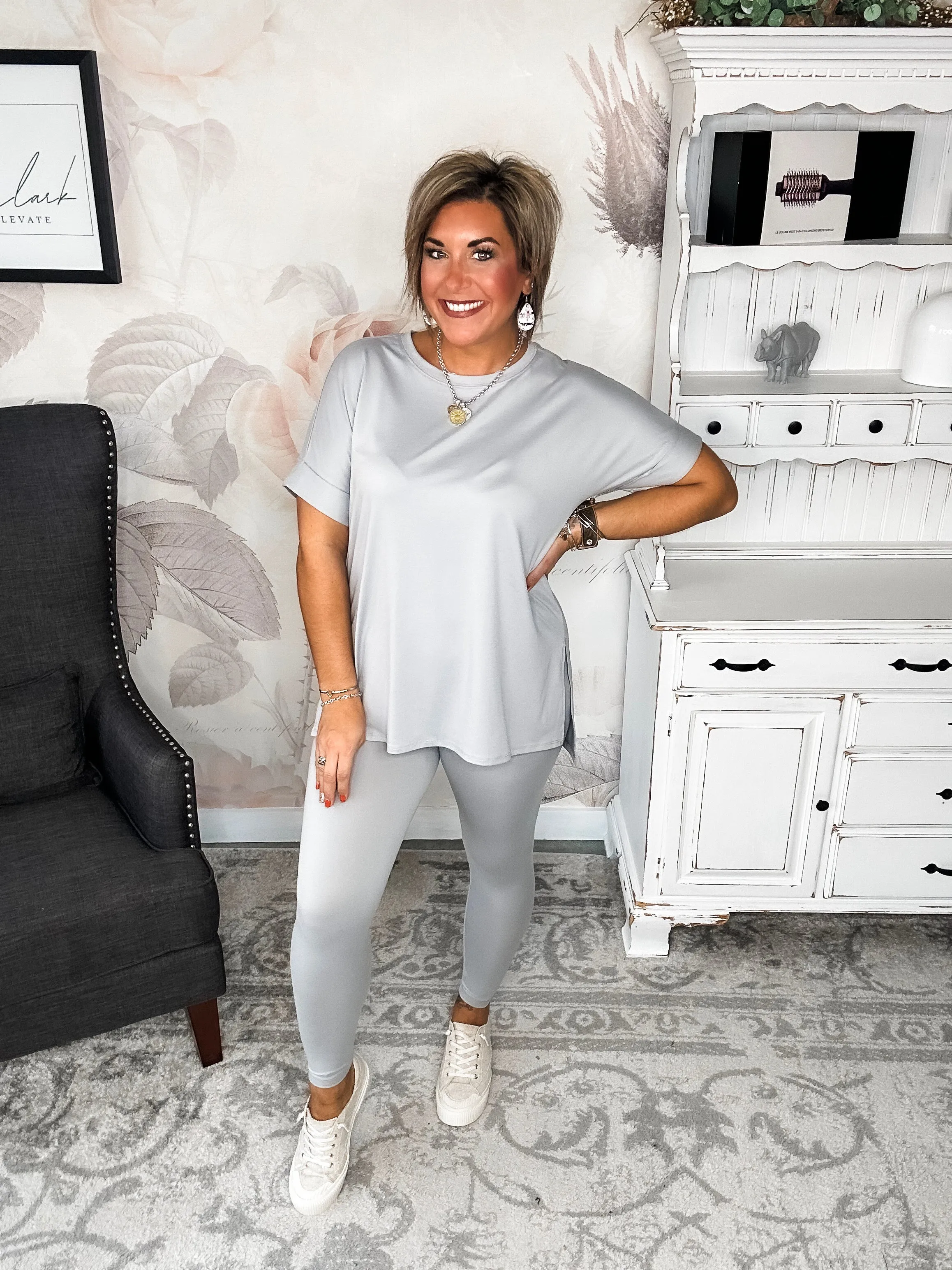 What You've Been Waiting For Loungewear Set - Light Grey