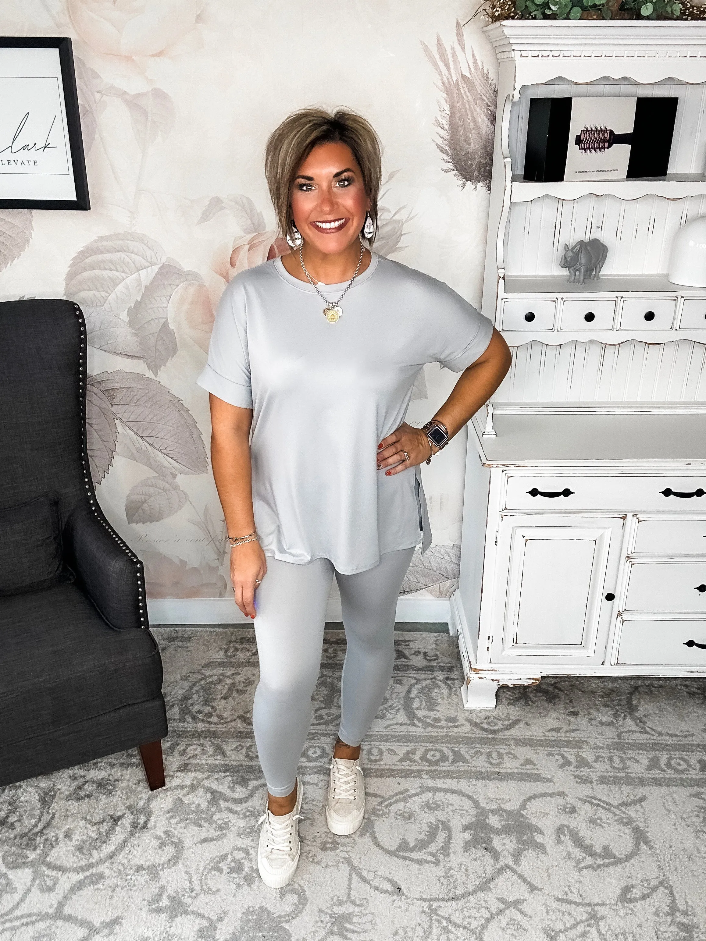 What You've Been Waiting For Loungewear Set - Light Grey