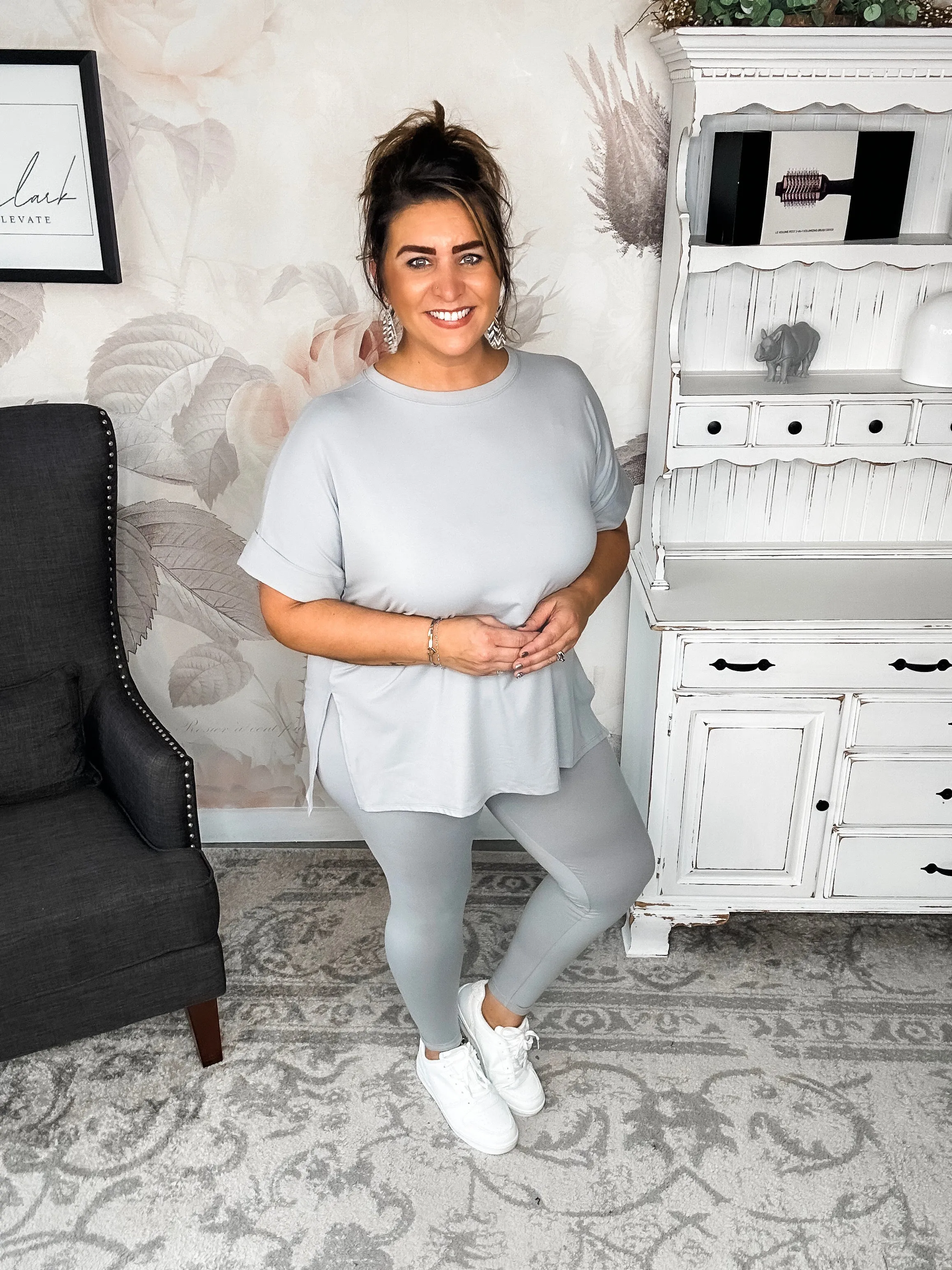 What You've Been Waiting For Loungewear Set - Light Grey