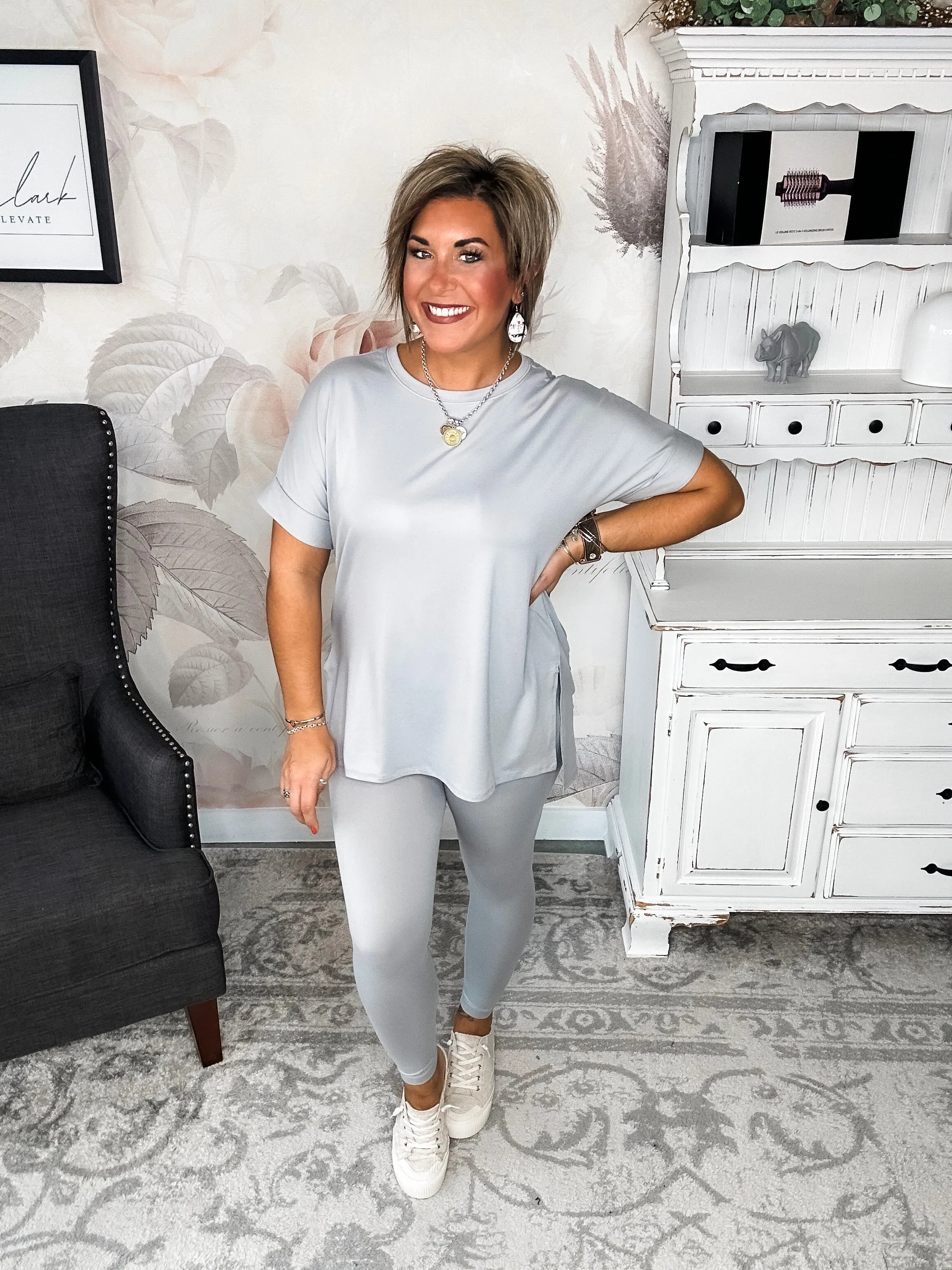 What You've Been Waiting For Loungewear Set - Light Grey