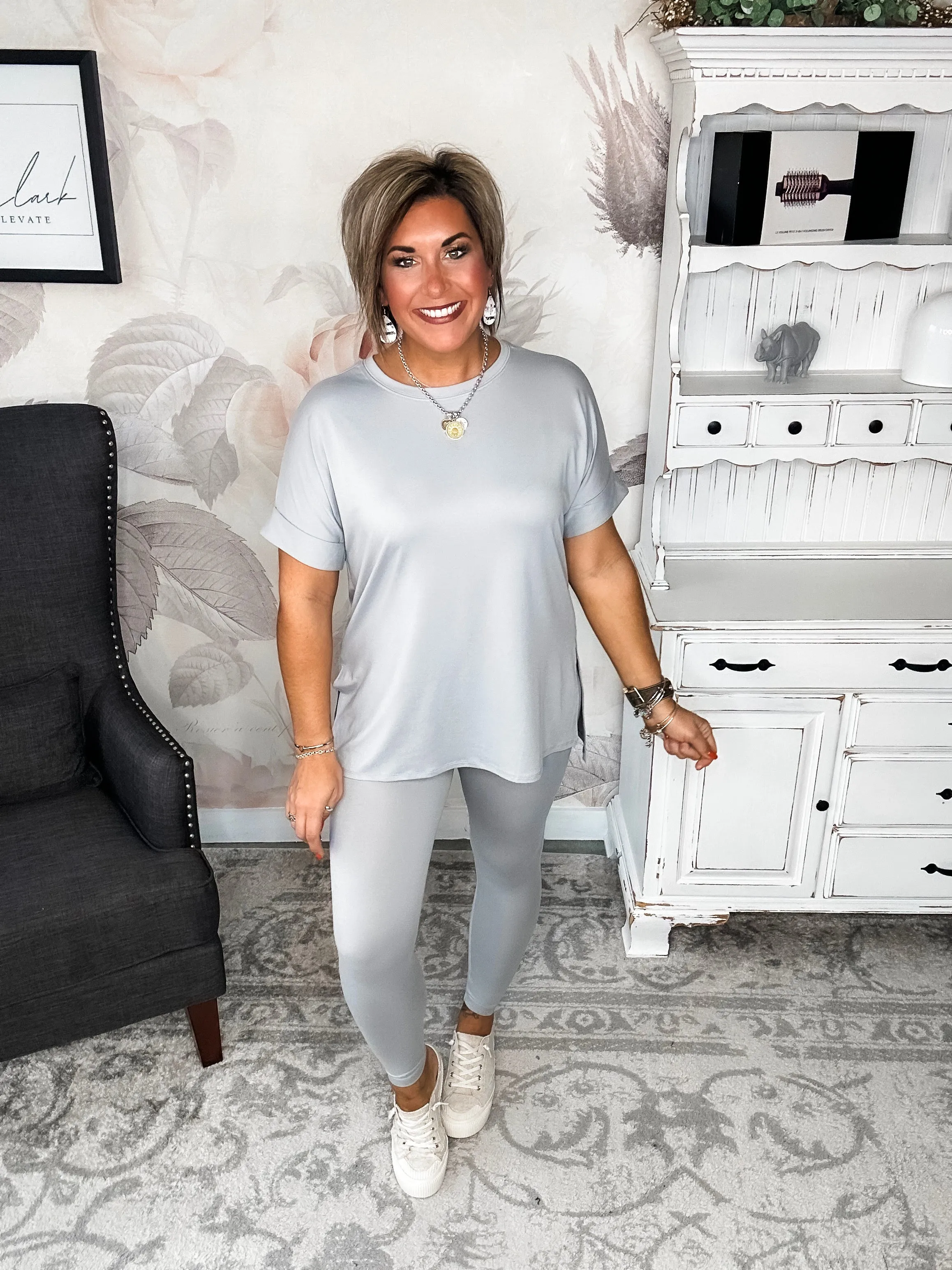 What You've Been Waiting For Loungewear Set - Light Grey