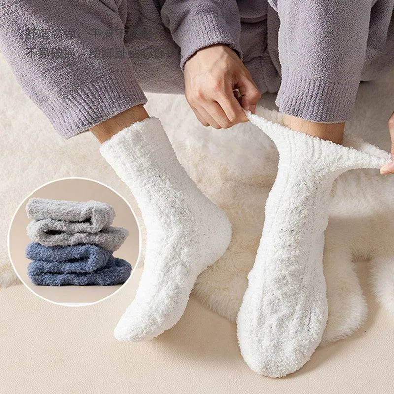 Winter Warm Fuzzy Coral Fleece Socks – Ultra-Soft & Cozy Home Socks