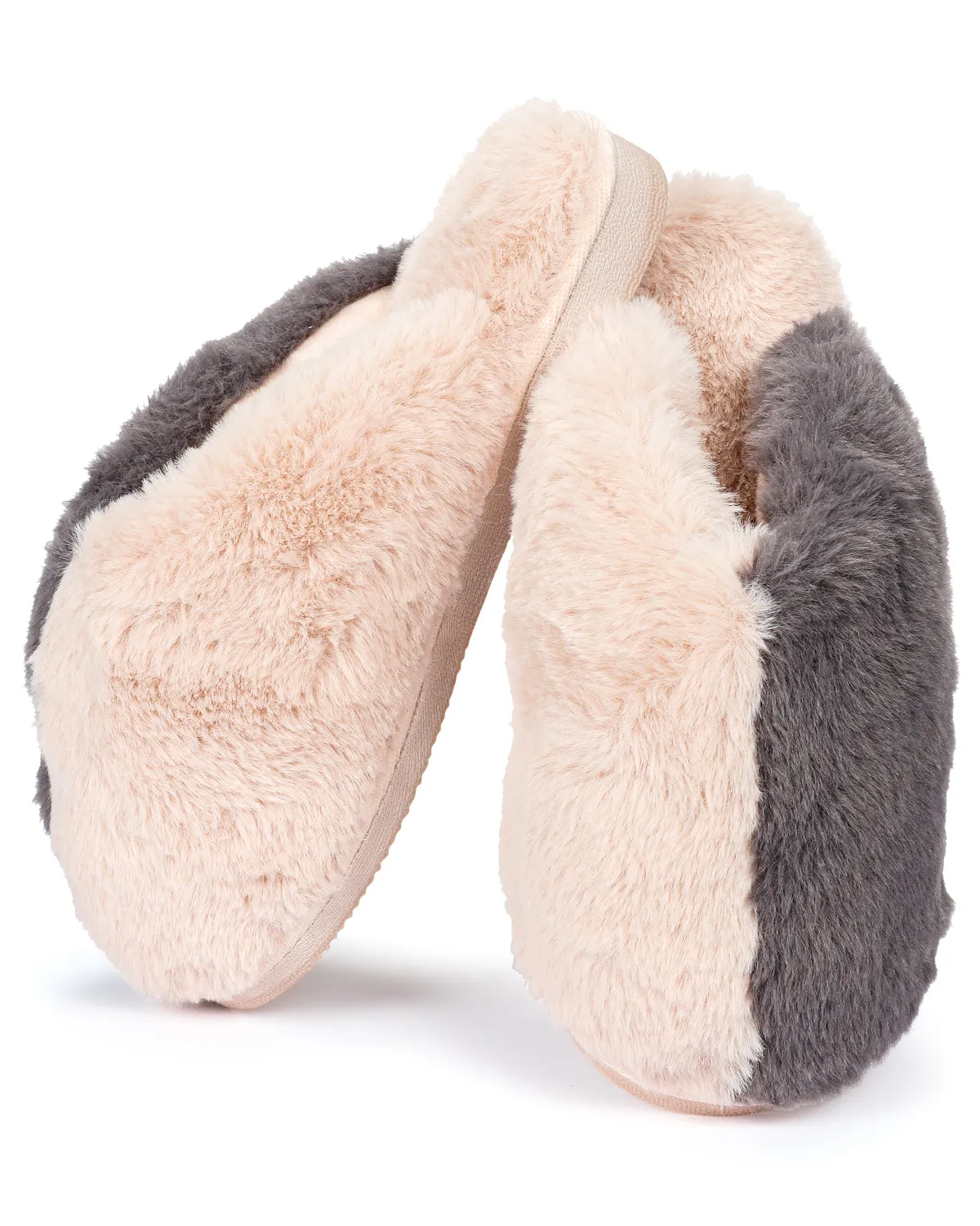 Women's Colorblock Plush Slippers