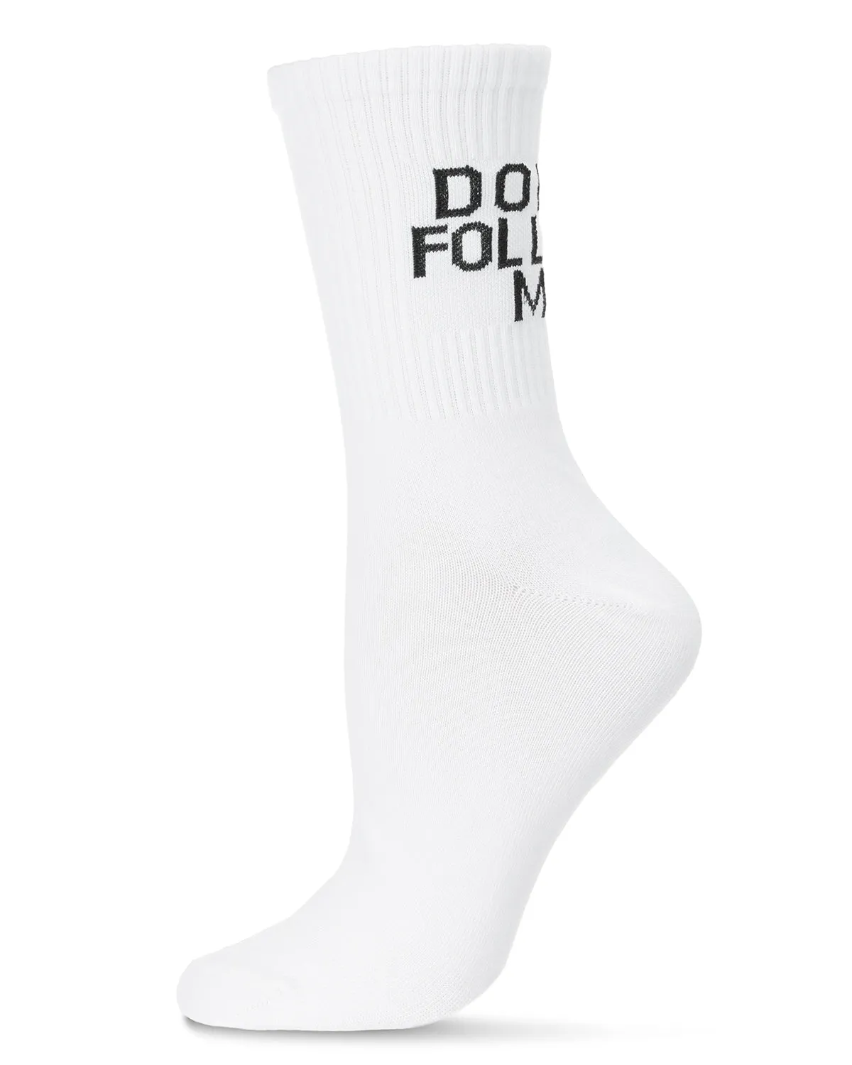 Women's Funny Don't Follow Me Cotton Blend Crew Sock