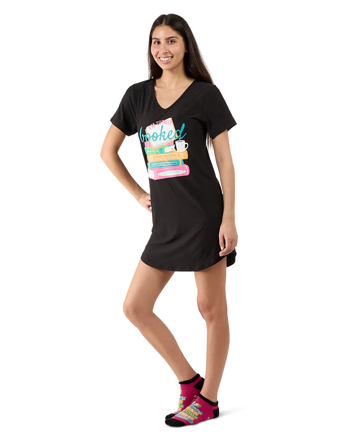 Women's I'm Totally Booked V-Neck Sleepshirt